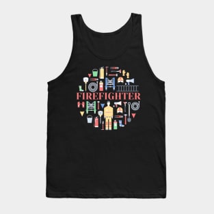 firefighter doodle concept Tank Top